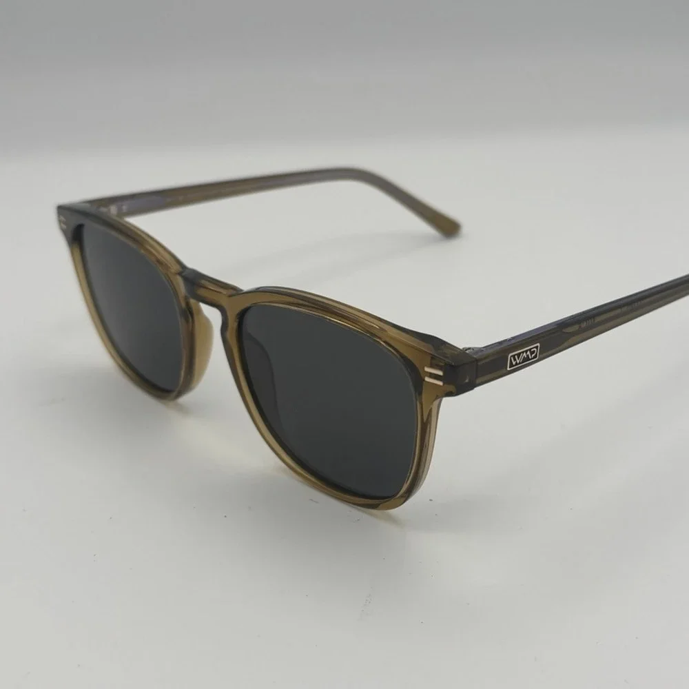 WMP Nick Sunglasses Crystal Olive Round Polarized Retro Eyewear - Picture 3 of 10